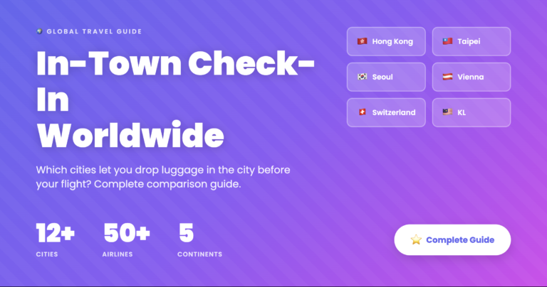 In-town check-in services worldwide comparison